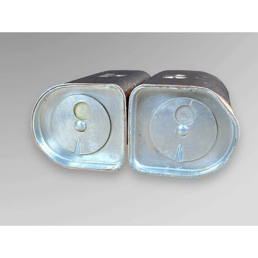 MCM Copper Look Aluminum‎ Salt Pepper Shakers Possibly Mirro